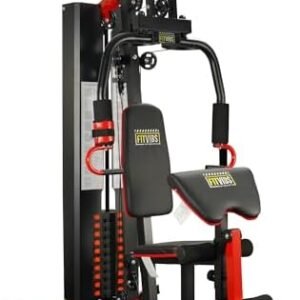 Fitvids Home Gym Equipment, Multifunctional Full Body Workout Weight Machine Station with Weight Stack, All in One Exercise Equipment with Pulley System & Seated Rowing for Home Gym Strength Training