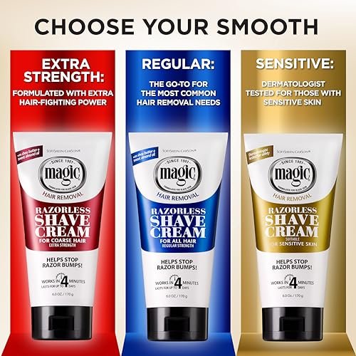 SoftSheen-Carson Magic Razorless Shaving Cream, Depilatory Hair Removal Cream, Works in 4 Minutes for Coarse, Curly Hair, 6 Oz - Image 5