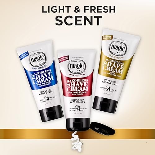 SoftSheen-Carson Magic Razorless Shaving Cream, Depilatory Hair Removal Cream, Works in 4 Minutes for Coarse, Curly Hair, 6 Oz - Image 9