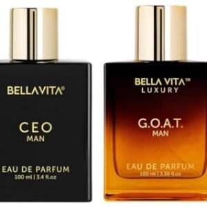 BellaVita Luxury Sigma Male (CEO Man & GOAT Man) Perfume Cologne for Men 2x100ml Combo | Long-Lasting Men's Cologne with Lemon, Lavender, Tonka & Agarwood Perfume