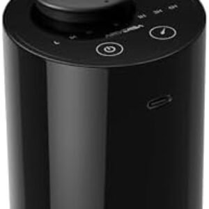 Airversa Waterless Diffuser for Essential Oil, Battery Operated Nebulizer, 0.7 Fl.Oz./ 20mL Capacity, Mini Scent Air Machine, 3 Countdown Timers & 3 Mist Levels for Home, Room, Car, Office - AN6 Black