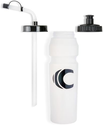 Cannon Sports 1 Liter Sports Water Bottle, BPA-Free, 34 Oz Capacity, Large Mouth, 2 lids (Straw and Squeeze), Great For Helmet Sports Such As Hockey, Lacrosse, Football, Boxing (2 Pack) (Clear) - Image 4