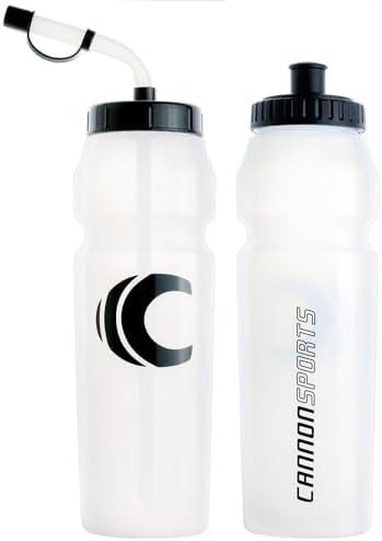 Cannon Sports 1 Liter Sports Water Bottle, BPA-Free, 34 Oz Capacity, Large Mouth, 2 lids (Straw and Squeeze), Great For Helmet Sports Such As Hockey, Lacrosse, Football, Boxing (2 Pack) (Clear) - Image 6