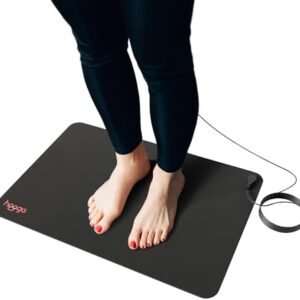 Hooga Grounding Mat for Sleep, Energy, Pain Relief, Inflammation, Balance, Wellness. Earth Connected Indoor Grounding for Home, Office, Work. 15 Foot Cord Included. Conductive Carbon