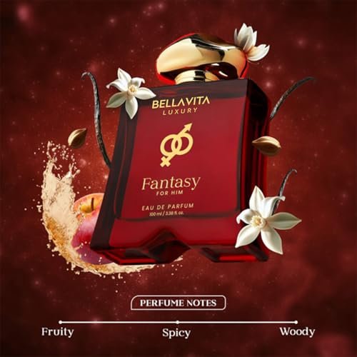 BELLAVITA Luxury Mood Collection FANTASY Perfume for Men 100ml | Pheromone Inspired Technology Long Lasting Fragrance | Notes of Orange, Vetiver and Saffron | Floral, Spicy Premium Fragrance - Image 2