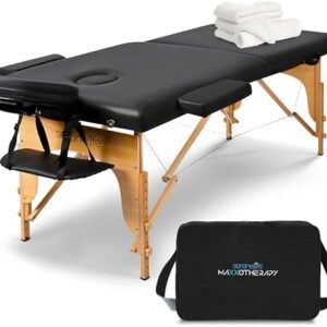 SereneLife Portable Massage Table 24 inch, Height Adjustable 3 Sections Massage Bed & Folding Lash Station for Esthetician, Tattoo Table, Spa Bed, Physical Therapy & Facial Treatment