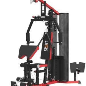 SPART Home Gym, Multifunctional Home Gym Equipment, Workout Station with 160LBS Weight Stack for Leg Press & Chest Fly, All in One Workout Machine Full Body Strength Training with Pulley System