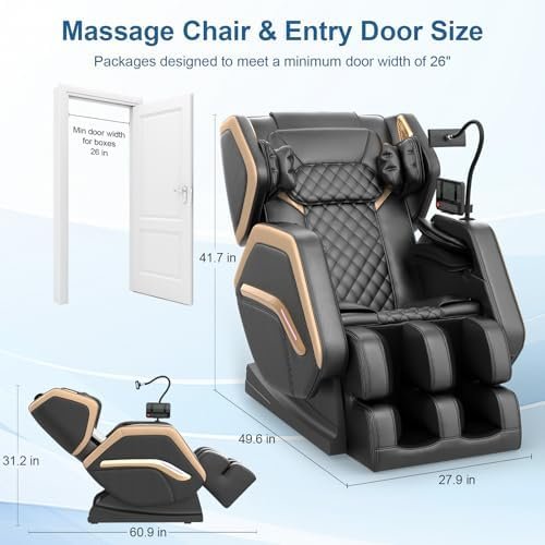 Massage Chair Full Body, Zero Gravity Massage Chair 2025 for Back Fatigue with 10 Fixed Rollers, Airbags, Phone Controller, Heating, Bluetooth Speaker, Nightlights for Living Room, Bedroom - Image 2