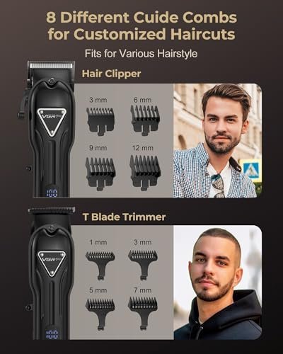 Electric Hair Clippers for Men, Cordless Clipper and Trimmer Set, Clippers for Hair Cutting Kit with Long Battery Life, Hair Grooming Trimmer for Family Kids and Self-Haircut Use - Image 5