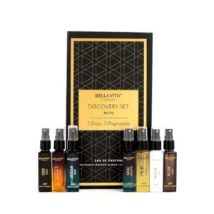 BellaVita Luxury Discovery Set Mens Perfumes (7x8ml) | Mini Perfume Gift Set for Men with Bergamot, OUD & Patchouli Oriented | Compact Long-Lasting Oud Colognes for Men | Cruelty Free Fragrance