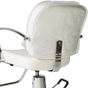 Betty Dain Salon Chair Cover, Protects Spa/Salon Chair Upholstery from Stains, Chemicals, Moisture, and Wear, Round, Fits Most Salon Chairs, Durable Vinyl, Clear