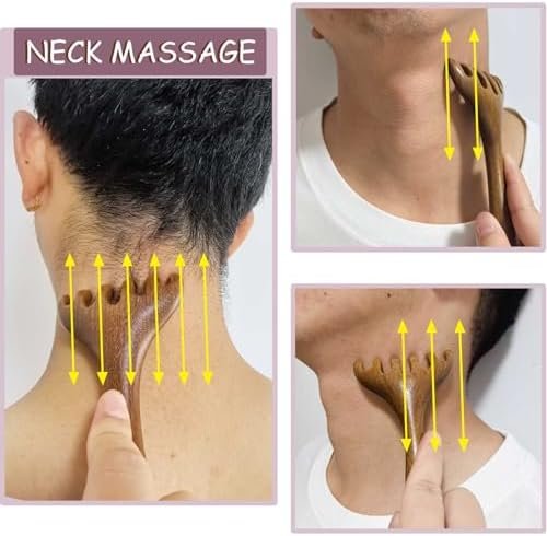 Wooden Scalp Massager, Hand Held Foot Massage Tool, Neck Massage Tool, Foot Leg Massager - Sandalwood - Image 6