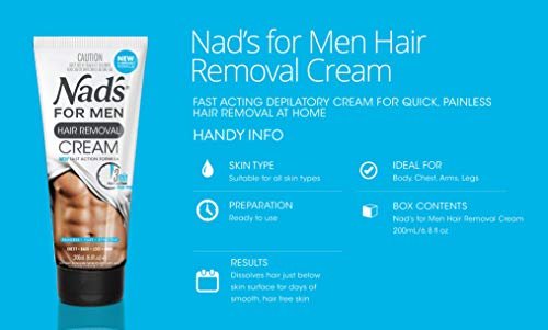 Nad's For Men Hair Removal Cream, Painless Hair Removal For Men, Soothing Depilatory Cream For Unwanted Coarse Male Body Hair, 6.8 Fl Oz - Image 6