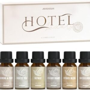 Hotel Diffuser Oils Gift Set, ARVIDSSON Luxury Fragrance Oil Blend, Hotel Scent Essential Oils for Diffuser, Jasmine & Mint, White Tea, Citrus Bliss, M-Way, Fancy Lobby, Gift for Women and Men