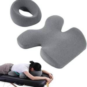MABOZOO Face Down Massage Pillow, Face Down Pillow for Sleeping with Non-Slip Bottom, Home Head Cushion and Chest Cushion for SPA, Sleep (Gray)