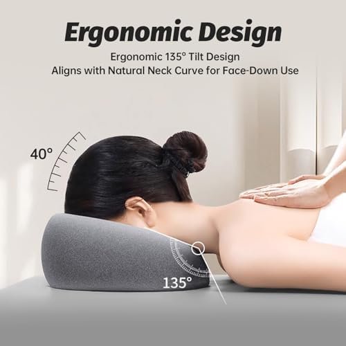 Face Down Pillows for Massage Table, Massage Headrest for Bed, Face Cradle for Spa, BBL Pillow After Surgery Post Eye Surgery Recovery & Vitrectomy Recovery Equipment Removable Cover Grey - Image 4