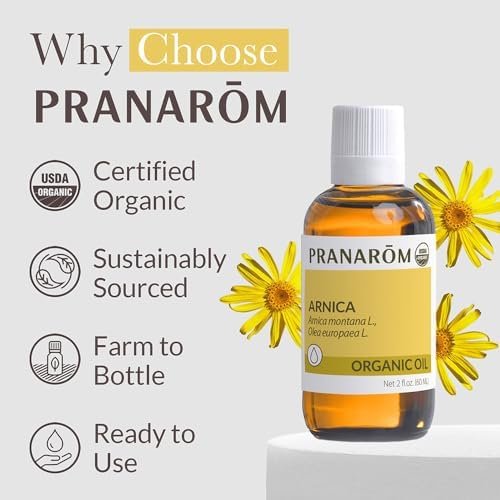 Pranarom - USDA Certified Organic French Arnica Virgin Plant Oil - 2 fl oz Glass Bottle - Massage Oil for Body, Relaxing, Soothing for Joints & Muscles - Image 6