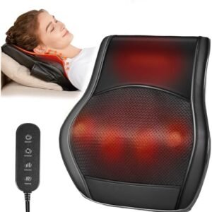 Neck and Back Massager for Pain Relief Deep Tissue with Heat, Shiatsu Shoulder Massager with Bi-Directional Rotating Head for Neck, Back, Shoulders, and Legs
