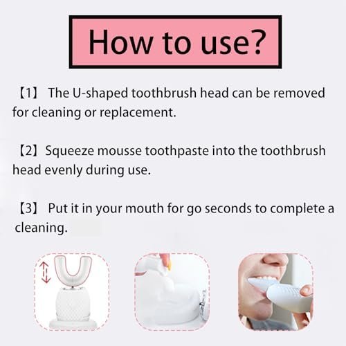 Ultrasonic Toothbrush for Adults - Automatic Electric Toothbrush with Soft Bristles & 30s Timer Rechargeable Portable Design with Wireless Charging Waterproof & Washable for Travel & Home Use (Black) - Image 4