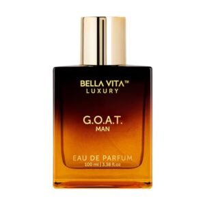 BellaVita Luxury G.O.A.T. Men's Eau De Parfum (3.4 fl.oz) | Natural Refreshing Notes of Bergamot, Lavender, Vetiver & Patchouli Oriental | Fresh Perfume for Men | Long-Lasting Perfume for Mens EDP