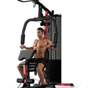Home Gym, Workout Station with 160LBS Weight Stack, Exercise Equipment with Pulley System for Full Body Training