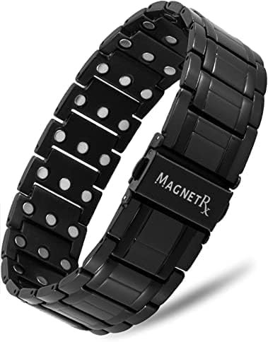 MagnetRX® 3X Strength Magnetic Bracelets for Men – Effective Titanium Mens Magnetic Bracelet – Premium Fold–over Clasp & Adjustable Length with Sizing Tool & Gift Box (Black) - Image 9