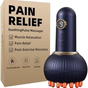 SoothingPulse Therapeutic Massager for Joint, Muscle & Nerve Pain Relief, Deep Tissue Pain Relief for Sciatica, Carpal Tunnel, Neck, Shoulder, Back, Hands, Feet with Heat, Vibration (Blue)
