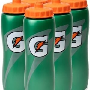Gatorade 32 Oz Squeeze Water Sports Bottle - Value Pack of 6 - New Easy Grip Design for 2014