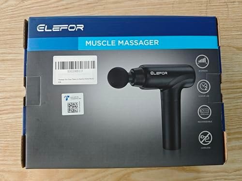 Elefor Massage Gun Deep Tissue,Percussion Back Massager Gun for Athletes Muscle Massage Gun for Pain Relief with 8 Massage Heads & 20 Speeds (Matte Black) - Image 10