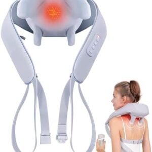 Electric Shiatsu Back and Neck Massager, Cordless Shoulder Massager with Heat, Deep Tissue 3D Kneading Massage Pillow for Shoulder, Leg, Body Muscle Pain Relief, Gifts for Men Women