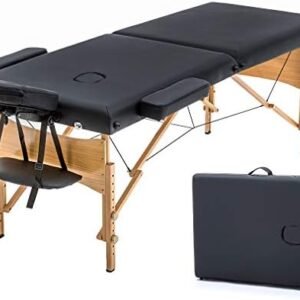 BestMassage Massage Bed Portable Massage Table 24 inch Wide Lash Bed Height Adjustable 2 Folding Spa Table with Non-Woven Bag for Spa Footmassage Facial CareSpa Tattoo
