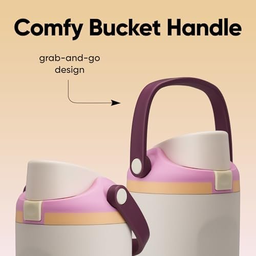 Owala FreeSip Sway Insulated Stainless Steel Water Bottle with Two-Way Spout, Built-In Straw and Bucket Handle, Made for Travel, School, and Sports, 30oz, BPA Free, Leak Proof, Daybreak - Image 5