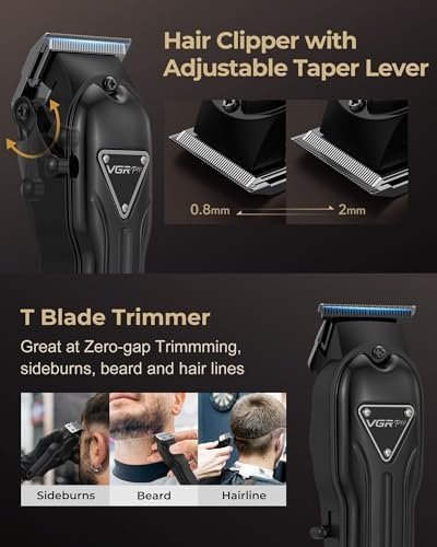 Electric Hair Clippers for Men, Cordless Clipper and Trimmer Set, Clippers for Hair Cutting Kit with Long Battery Life, Hair Grooming Trimmer for Family Kids and Self-Haircut Use - Image 2