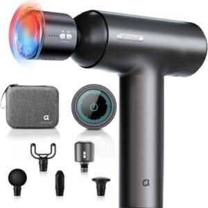 arboleaf Thermacool Massage Gun with Heat and Cold, 6 Speeds Muscle Massage Gun Deep Tissue with Case, Powerful Percussion Massager for Home Gym Office Muscle Back Pain Relief, Gift