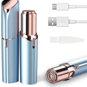 Facial Hair Removal for Women, Electric Painless Facial Hair Remover for Face, Lip, Chin with USB Rechargeable