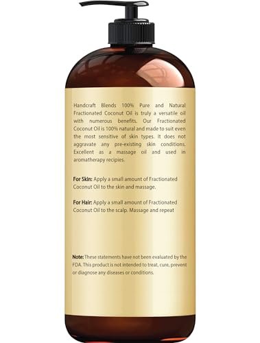 Handcraft Blends Fractionated Coconut Oil - 16 Fl Oz - 100% Pure and Natural - Premium Grade Carrier Oil for Skin, Hair and Body - Massage - Hair Tonic - Image 2