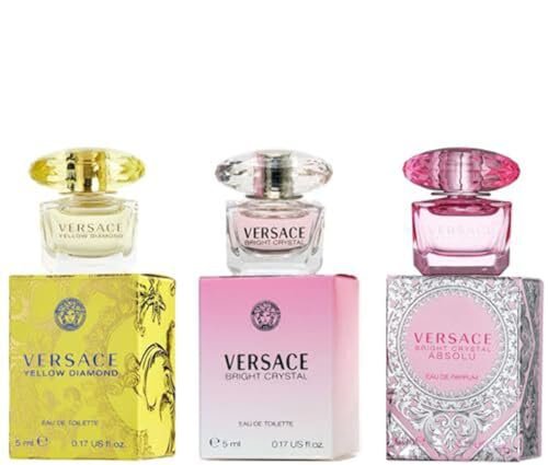 Versace Perfume Gift Set for Women – Mini Variety Gift Set Trio Collection – Absolu, Bright Crystal, Yellow Diamond - Image 6
