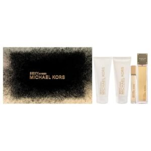 Sexy Amber by Michael Kors for Women - 4 Pc Gift Set 3.4oz EDP Spray, 0.33oz EDP Spray 3.4oz Body Lotion, 3.4oz Shower Gel