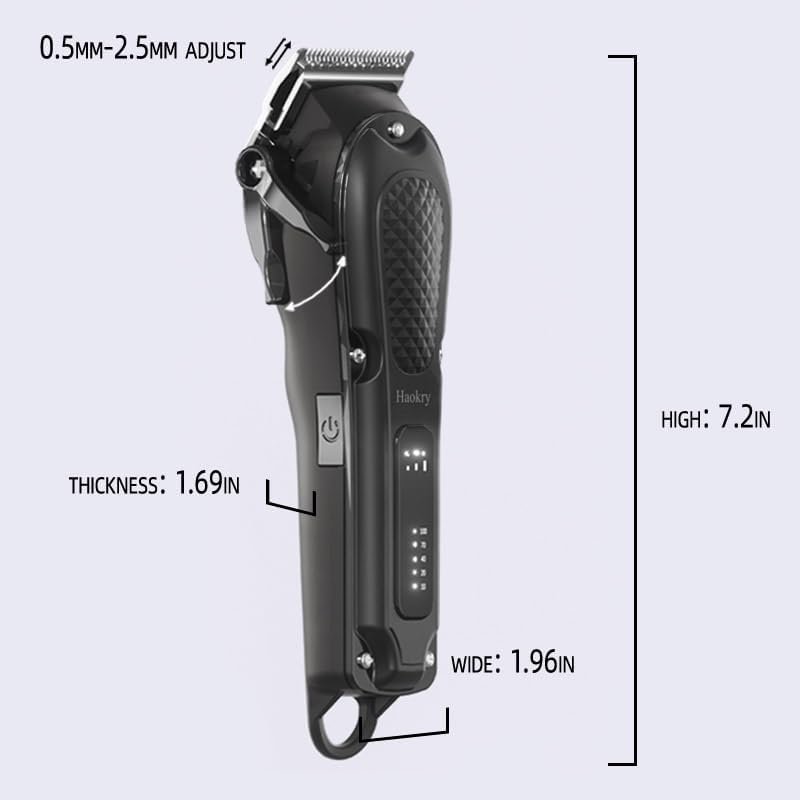 Hair Clippers for Men Professional - Cordless&Corded Barber Clippers for Hair Cutting & Grooming Rechargeable Beard Trimmer - Image 9