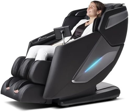 4D Massage Chair, Full Body Massage Chair, Zero Gravity Recliner w/Intelligent Voice Control, 53.14" SL Track, Electric Calfrest Extension, 12 Auto Modes, USB Type-C, Bluetooth Speaker, TFT Screen