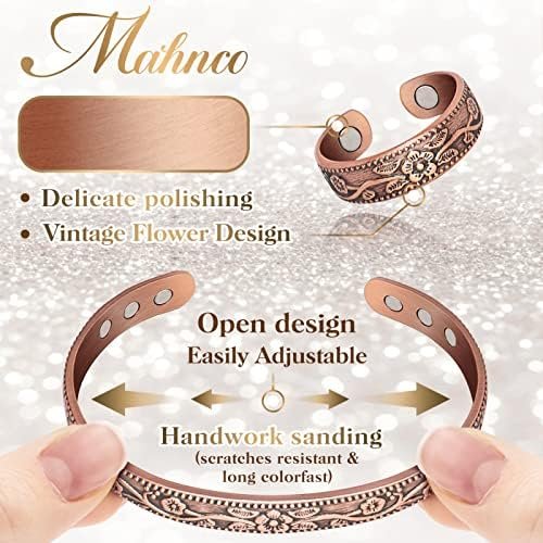 Lymphatic Drainage Ring & Copper Bracelet for Women, Magnetic Lymph Detox Ring and Magnetic Copper Bracelet, 100% Solid Pure Copper Jewelry Gift - Image 4