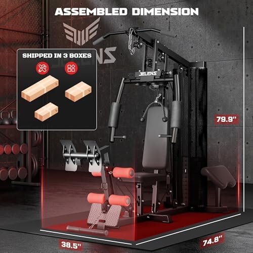 Home Gym, Multifunctional H11 Home Gym Equipment, Workout Station with 150LBS Weight Stack, Exercise Equipment with Pulley System for Full Body Training - Image 9