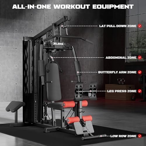 Home Gym, Multifunctional H11 Home Gym Equipment, Workout Station with 150LBS Weight Stack, Exercise Equipment with Pulley System for Full Body Training - Image 8