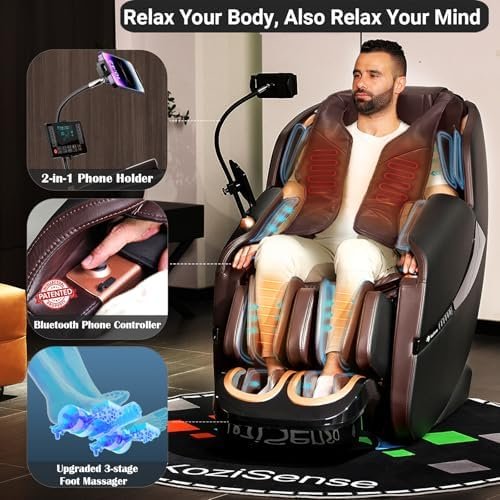 2025 Massage Chair Full Body, Zero Gravity SL-Track Shiatsu Massage Recliner Chair with Heat, AI Control, Body Scan and Calfrest Extension - Image 3