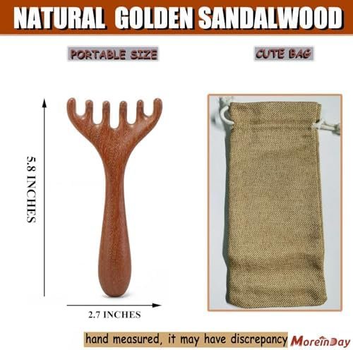 Wooden Scalp Massager, Hand Held Foot Massage Tool, Neck Massage Tool, Foot Leg Massager - Sandalwood - Image 7