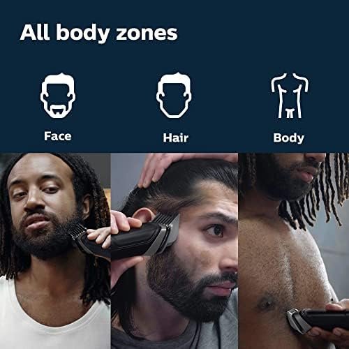 Philips Norelco Multigroom Series 5000 18 Piece, Beard Face, Hair, Body and Intimate Hair Trimmer for Men - NO BLADE OIL MG5910/49 - Image 4