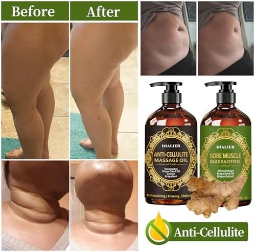 Massage Oil for Massage Therapy,Massage Kit Gifts for Women Men, 3 Pack Cellulite,Sore Muscle & Lavender Massage Body Oils with Massage Ball, Christmas Gifts Stocking Stuffers - Image 4