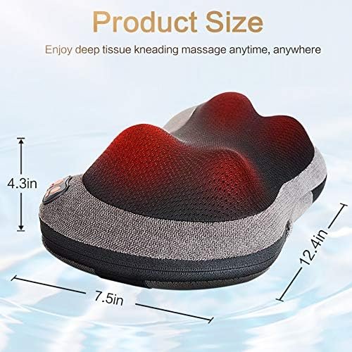 Papillon Shiatsu Back and Neck Massager with Heat, Deep Tissue Kneading,Electric Massage Pillow for Back,Shoulders,Legs,Foot,Body Muscle Pain Relief,Use at Home,Car,Office - Image 8