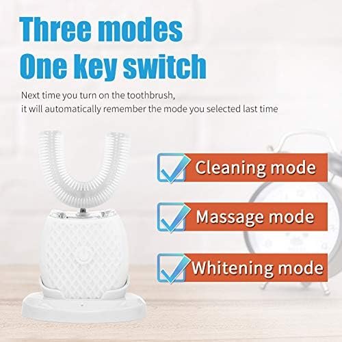 Ultrasonic Toothbrush for Adults - Automatic Electric Toothbrush with Soft Bristles Rechargeable Portable Waterproof Design 30s Timer, Wireless Charging Dual-Use for Travel & Home (White) - Image 5