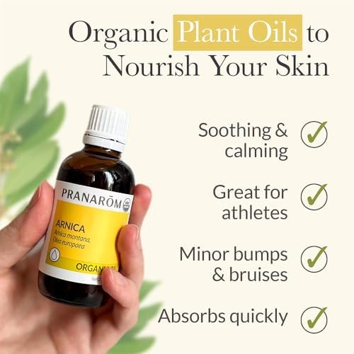 Pranarom - USDA Certified Organic French Arnica Virgin Plant Oil - 2 fl oz Glass Bottle - Massage Oil for Body, Relaxing, Soothing for Joints & Muscles - Image 2